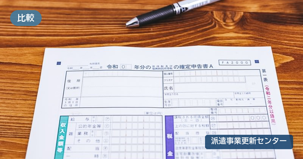 申告書類とペン 監査証明とAUPの手続きイメージ